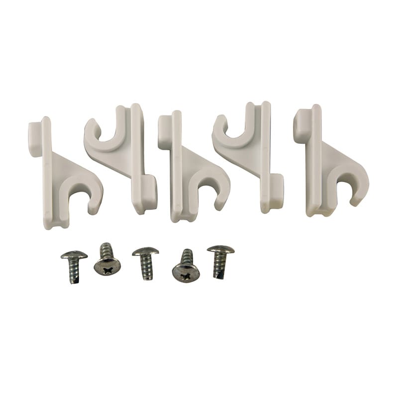 Organized Living 1464-6665-11 Plastic/Steel Adjustable Pole Clips and Caps