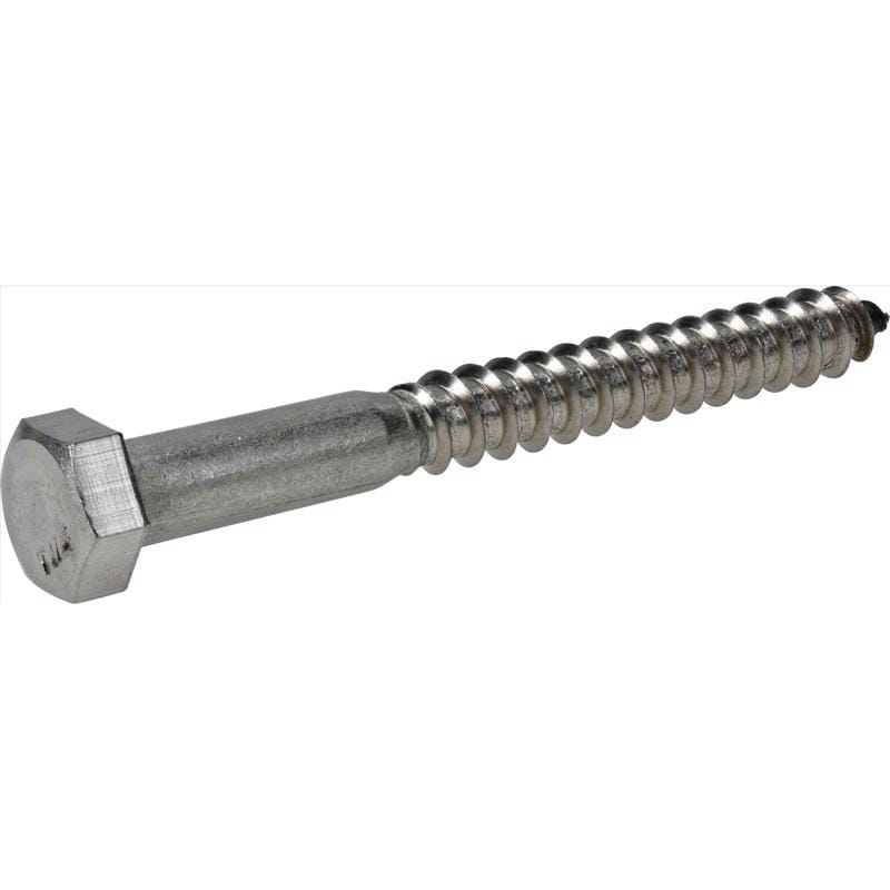 Hillman 0832072 3/8 in. X 3-1/2 in. L Hex Stainless Steel Lag Screw 25 pk