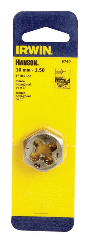 Irwin 9740 Hanson Metric 10 - 1.50 mm Hexagon Die