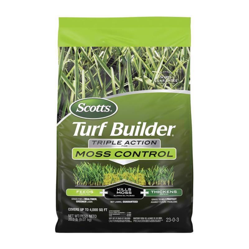 Scotts 38506 Turf Builder Moss and Fungus Control Lawn Fertilizer For Multiple Grass Types 4000 sq ft