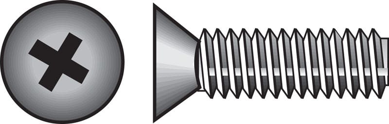 Hillman 101040 No. 6-32 Ga. X 1-1/2 in. L Phillips Flat Head Zinc-Plated Steel Machine Screws 100 pk