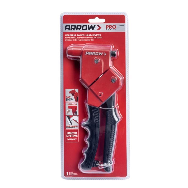 Arrow RT300S Metal Headless Rivet Tool Black/Red 1 pc