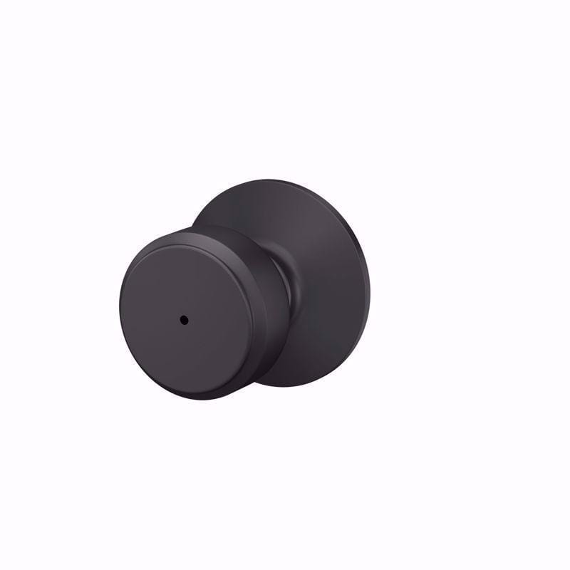 Schlage F40GBWE622 Bowery Matte Black Bed and Bath Knob