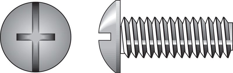 Hillman 111865 No. 1/4-20 Ga. X 1 in. L Combination Truss Head Zinc-Plated Steel Machine Screws 100 pk