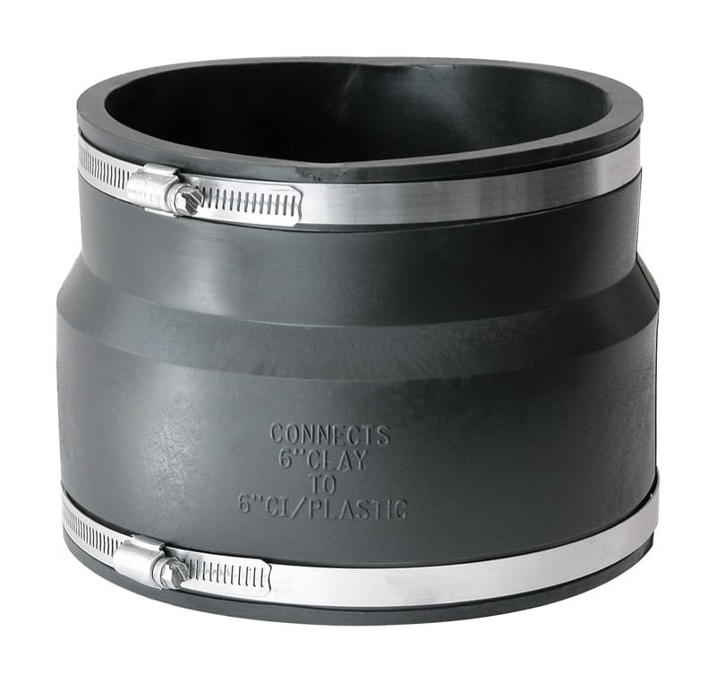 Fernco P1002-66 Schedule 40 6 in. Hub X 6 in. D Hub PVC Flexible Coupling 1 pk