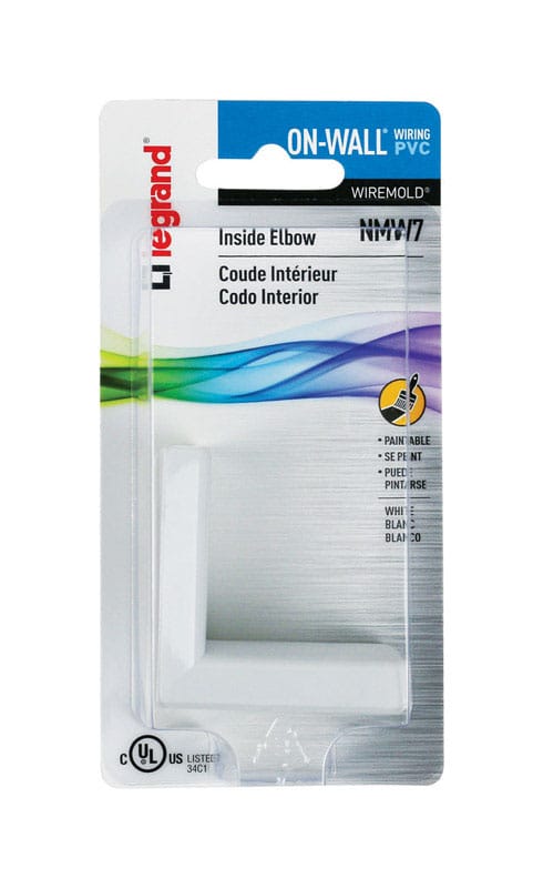 Legrand NMW7 On-Wall 2 in. L Inside Elbow 1 pk