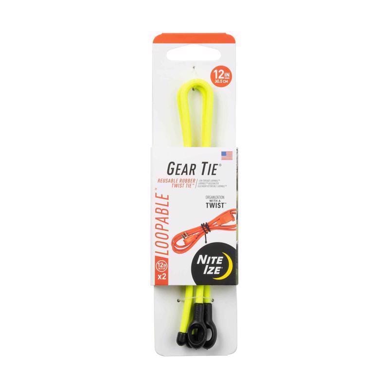 Nite Ize GLS12-33-2R3 Gear Tie 12 in. L Yellow Twist Ties 2 pk