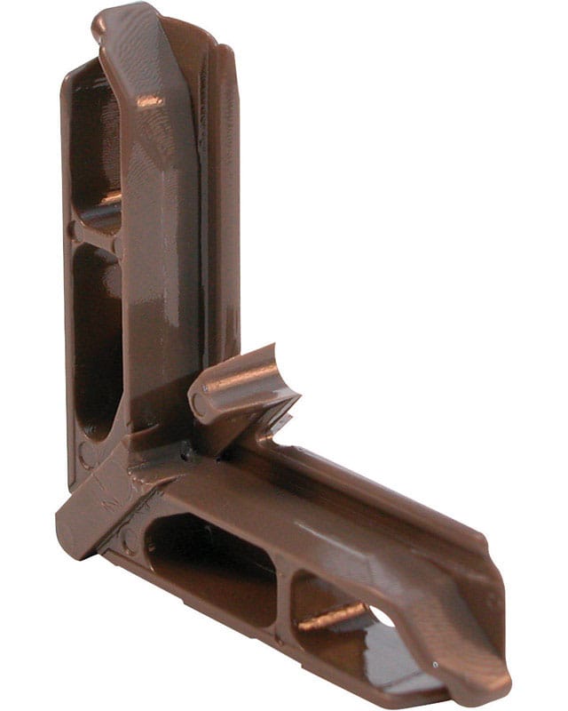 Prime-Line PL 15757 Brown Plastic 7/16 in. W X 3/4 in. L Screen Frame Corner 20 pk