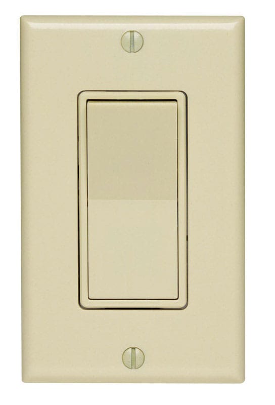 Leviton C25-05671-02I Decora 15 amps Single Pole Rocker Switch Ivory 1 pk