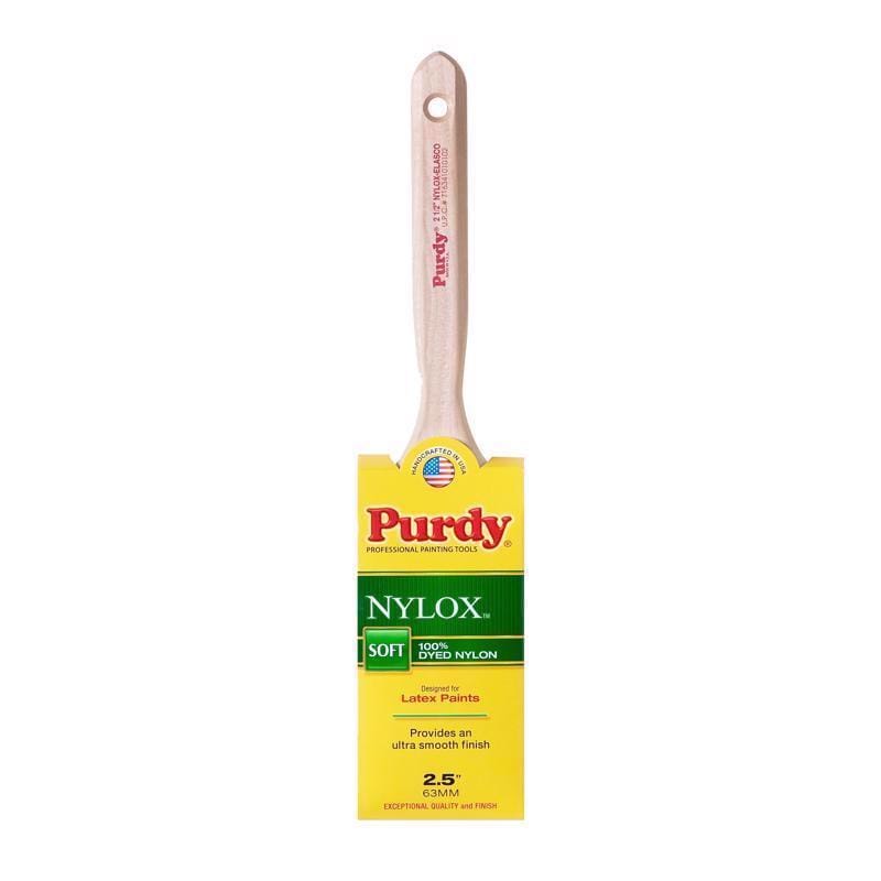 Purdy 144100225 Nylox Elasco 2-1/2 in. Soft Flat Trim Paint Brush