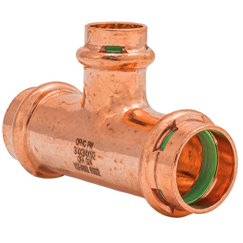 QuickFitting SPWT221R 3/4 in. Press in. Press in. Copper Tee