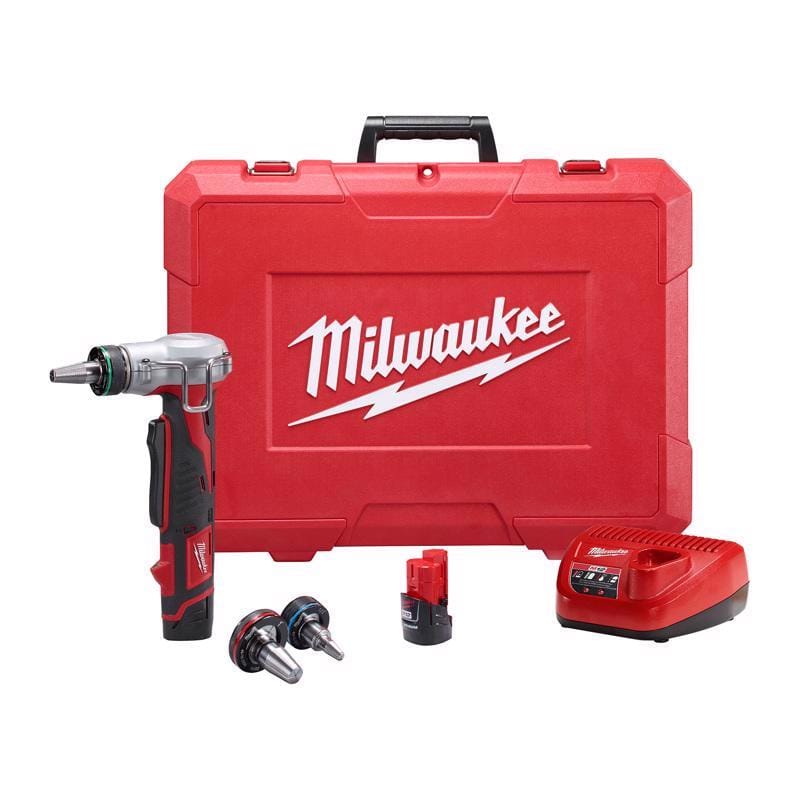 Milwaukee 2432-22 M12 1 in. Expansion PEX Tool Kit Black/Red 8 pc