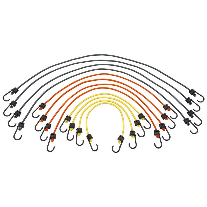 Keeper 06327 Assorted Bungee Cord Set 24 in. L X 0.315 in. 12 pk