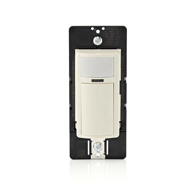 Leviton DOS02-1LT Decora 2.5 amps Single Pole Motion Sensor Switch Light Almond 1 pk