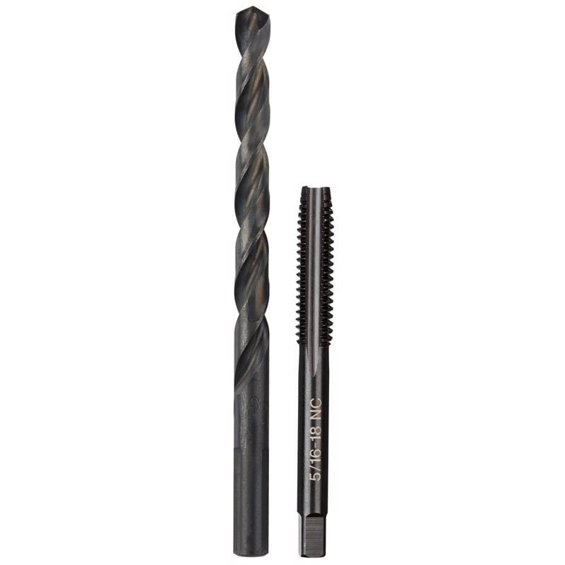 Milwaukee 49-57-5542 SAE 5/16-18 NC Straight Flute Plug Tap & F Drill Bit