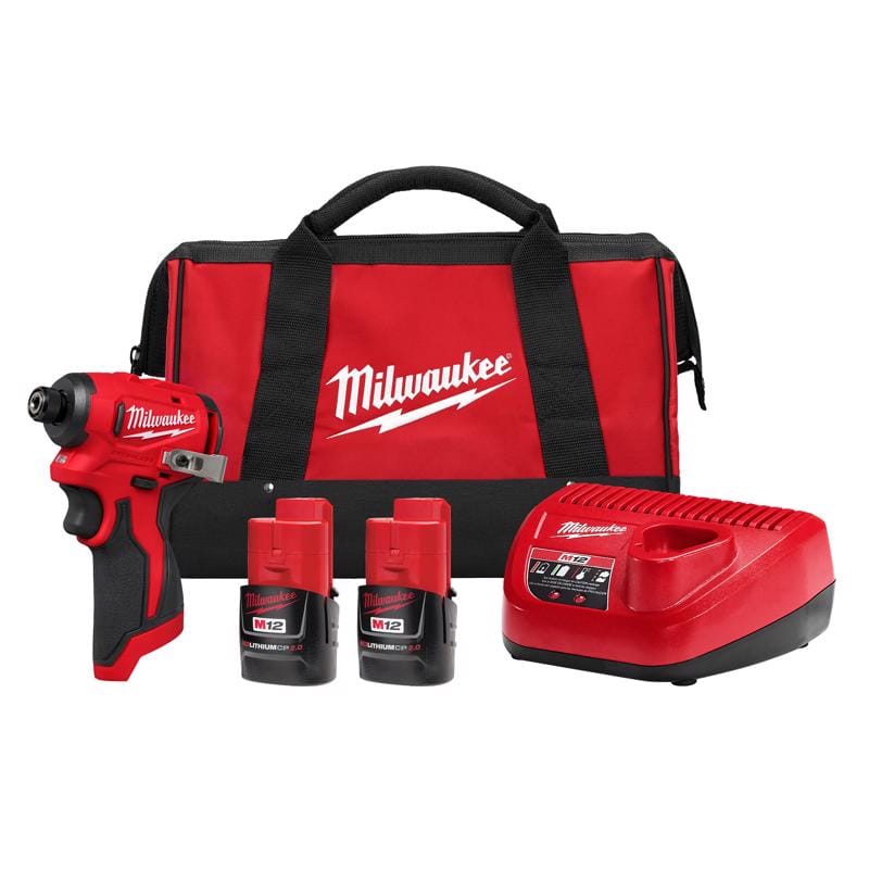 Milwaukee 3450-22 1/4 in. Cordless Brushless Impact Driver Set Kit (Battery & Charger)