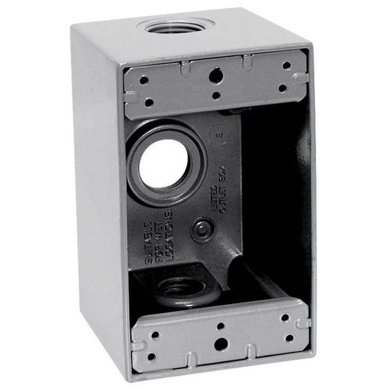 Sigma Engineered Solutions 14255 New Work 25.5 cu in Rectangle Metallic 1 gang Weatherproof Box Gray