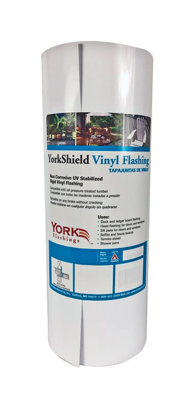 York YSFVW1250 12 in. W X 600 in. L Vinyl Flashing White