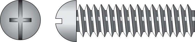 Hillman 90389 No. 1/4-20 Ga. X 3/4 in. L Combination Round Head Zinc-Plated Steel Machine Screws 100 pk