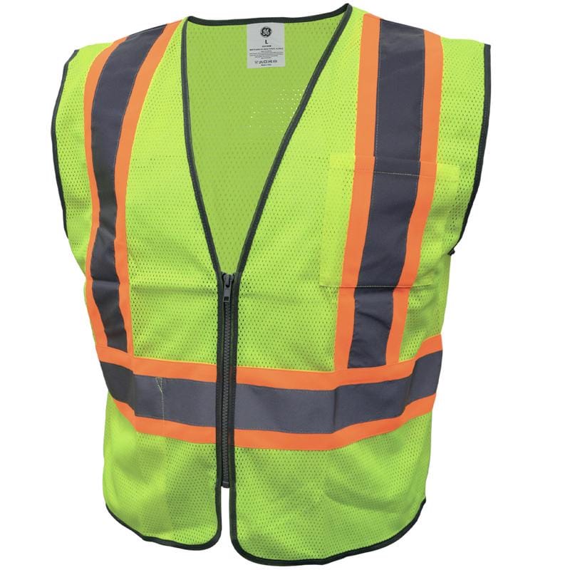 General Electric GV078GL Reflective Safety Vest Green L