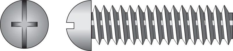 Hillman 90395 No. 1/4-20 Ga. X 1 in. L Combination Round Head Zinc-Plated Steel Machine Screws 100 pk