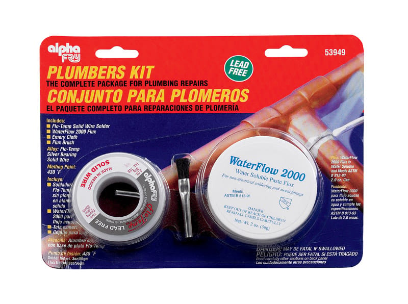 Alpha FRY 53949 6 oz Lead-Free Plumbers Kit 0.12 in. D Silver-Bearing Alloy 1 pc