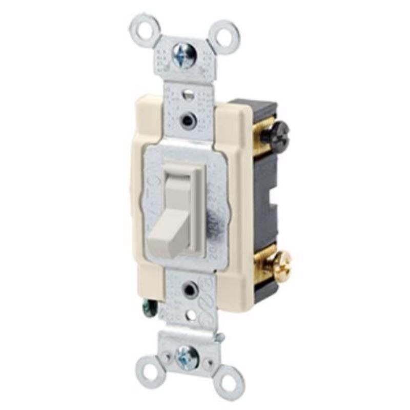 Leviton 54504-2TS 15 amps Toggle AC Quiet Switch Light Almond 1 pk