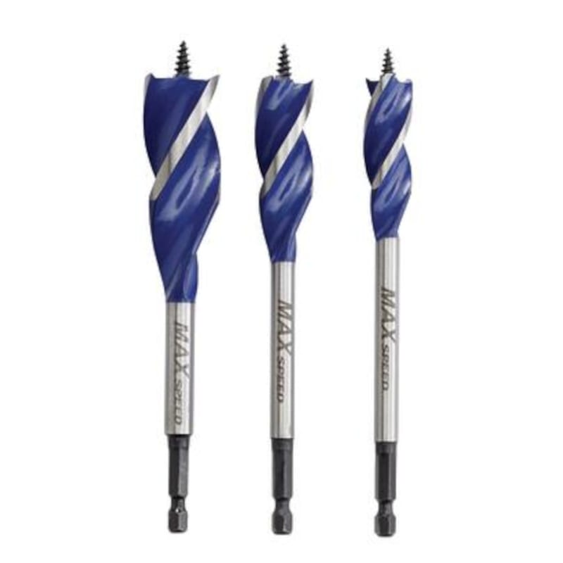 Irwin 3041003 Speedbor Max Speed Carbon Steel Drill Bit Set Quick-Change Hex Shank 3 pc