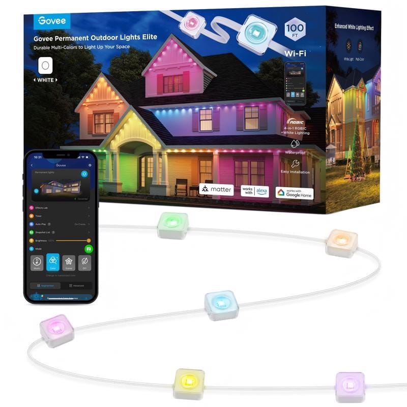 Govee H805AA01 Plug In 72 W LED Smart-Enabled Permanent String Light 1 pk