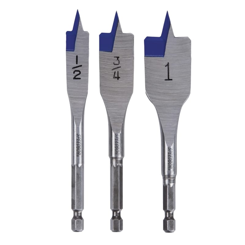 Irwin 87950 Speedbor Steel Wood Boring Bit Set Quick-Change Hex Shank 3 pc