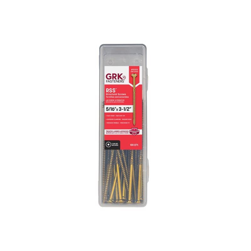 GRK Fasteners 12223 5/16 in. in. X 3-1/2 in. L Star Hex Head W-Cut Structural Screws