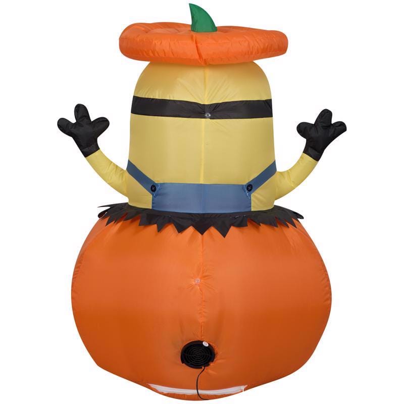 Universal 224952 3.5 ft. Prelit Minion Stuart in Jack-O'-Lantern Inflatable