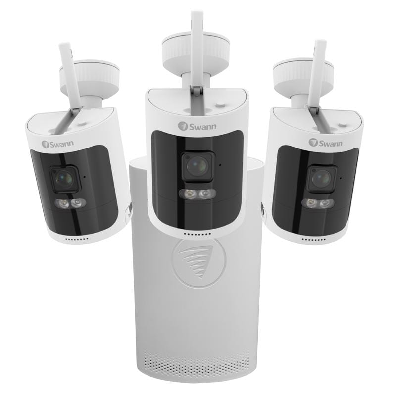 Swann SWNVK-600SD3-US AllSecure600 Battery Powered Indoor and Outdoor Smart-Enabled NVR Security Camera System
