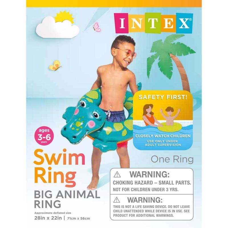 Intex 58221EP Multicolored Vinyl Inflatable Llama/Unicorn/Crocodile Pool Float