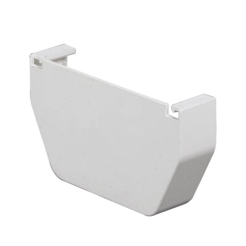 Amerimax T0511 5.8 in. H X 4.5 in. W X 5 in. L White Vinyl U Gutter End Cap