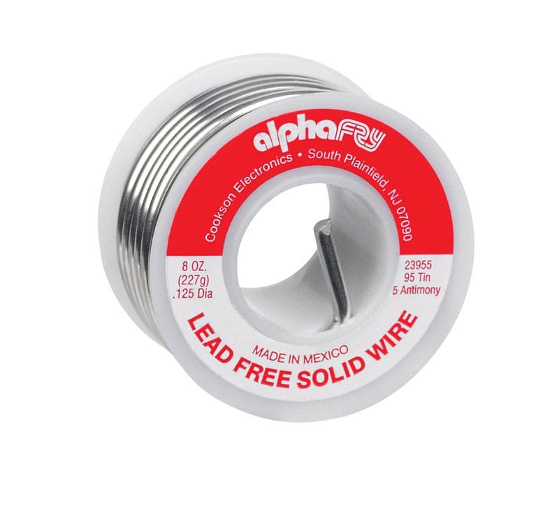 Alpha FRY 23955 8 oz Lead-Free Solid Wire Solder 0.125 in. D Tin/Antimony 95/5 1 pc