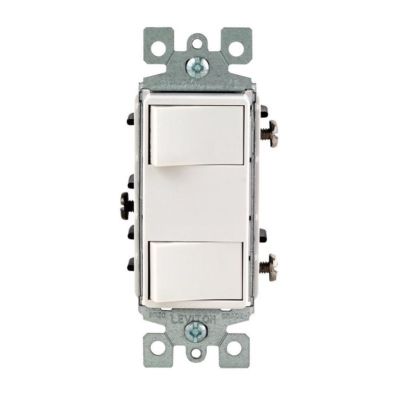 Leviton 01754-0WS Decora 15 amps Rocker Switch White 1 pk