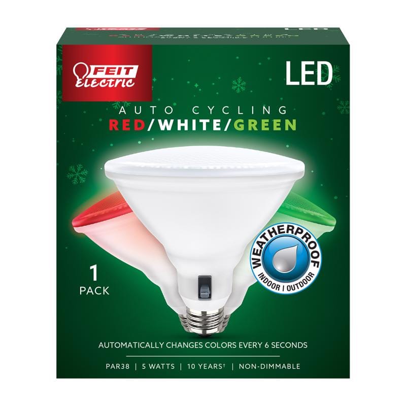 Feit PAR38/RGW/CA. PAR38 E26 (Medium) LED Bulb Color Changing 6 Watt Equivalence 1 pk