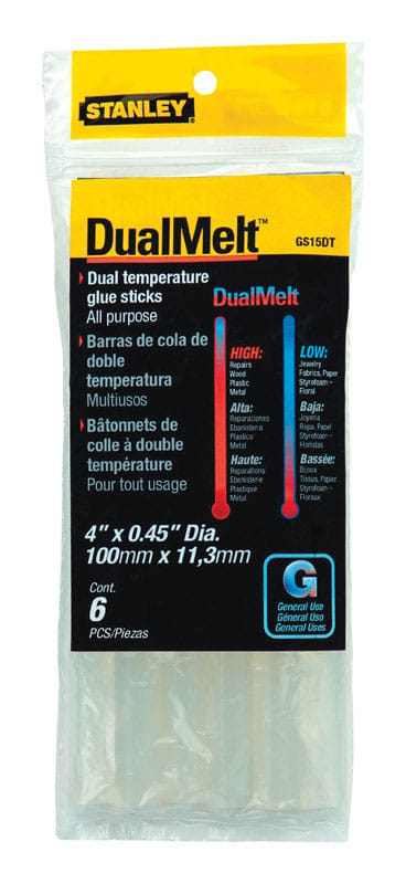 Stanley GS15DT 0.5 in. D X 4 in. L Glue Sticks Clear 6 pk
