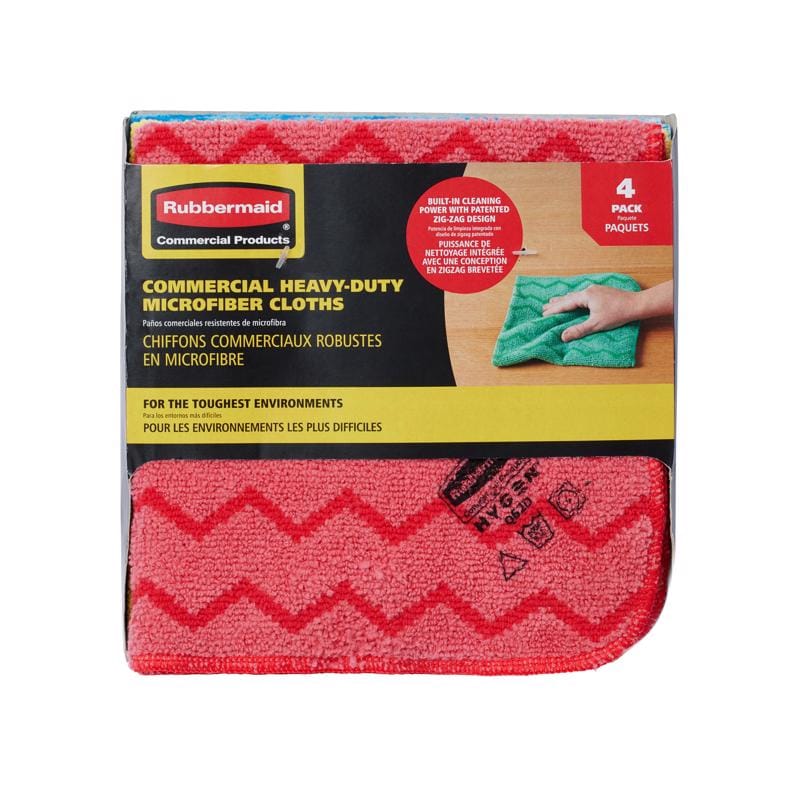 Rubbermaid 2190707 Microfiber Wiping Cloth 12 in. W X 12 in. L 4 pk