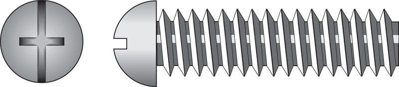 Hillman 90185 No. 8-32 Ga. X 3/4 in. L Combination Round Head Zinc-Plated Steel Machine Screws 100 pk