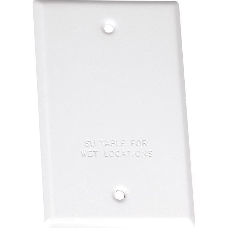 Sigma Engineered Solutions 14240WH Rectangle Stamped Steel 1 gang 4.52 in. H X 2.77 in. W Flat Box Cover
