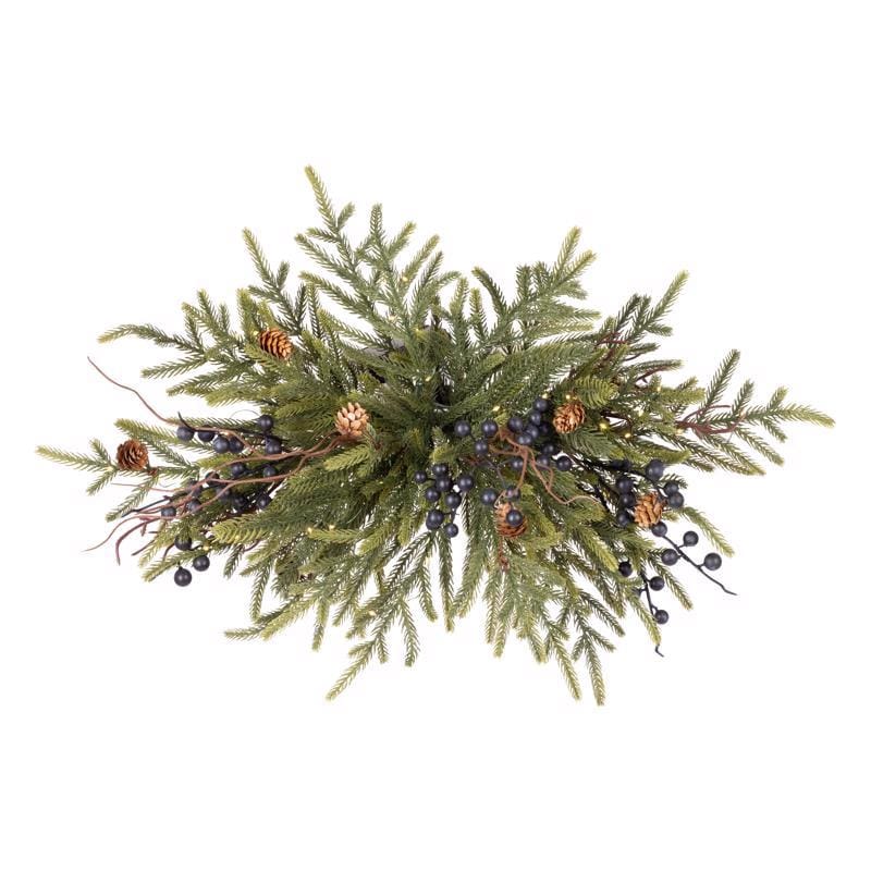 Celebrations 09-03100A 2 ft. L LED Warm White Rustic Norfolk Windowsill Garland