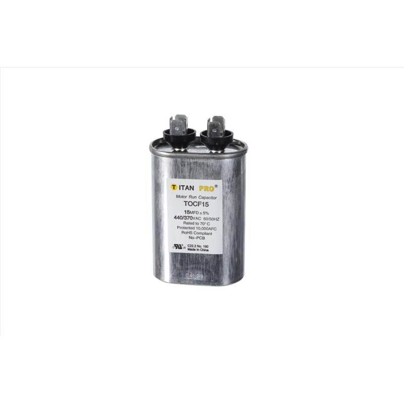 Titan Pro TOCF15 15 MFD 440 V Oval Run Capacitor