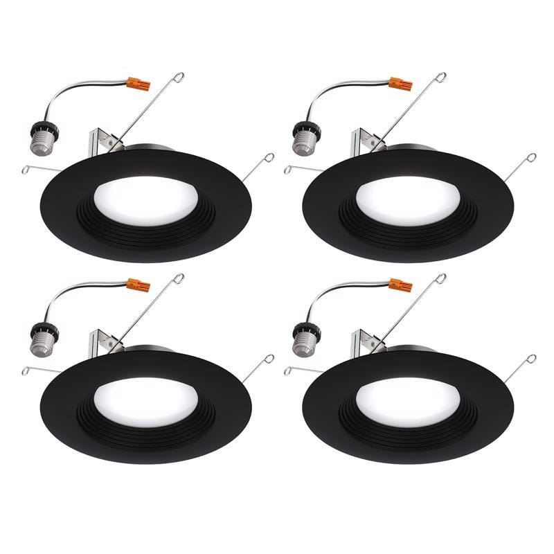 Halo LTT5607FSMB-4PK Matte Black/White Recessed Downlight