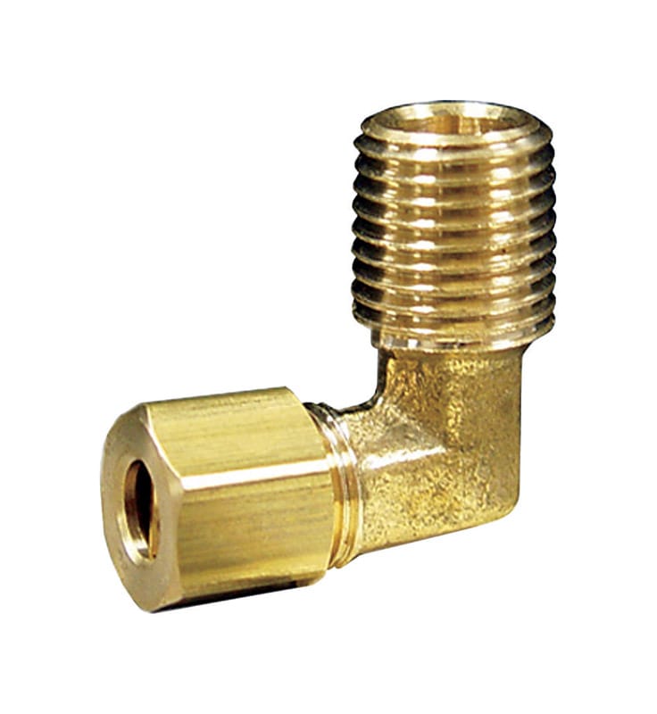 JMF Company 4503702 7/8 in. Compression X 3/4 in. D MPT Brass 90 Degree Street Elbow