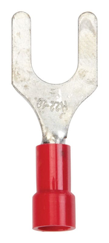 Jandorf 60990 22-18 Ga. Insulated Wire Spade Terminal Red 5 pk