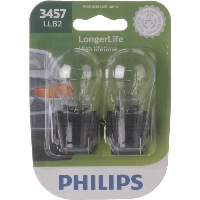 Philips 3457LLB2 LongerLife Incandescent Parking/Side Marker/Turn Miniature Automotive Bulb 3457LLB2