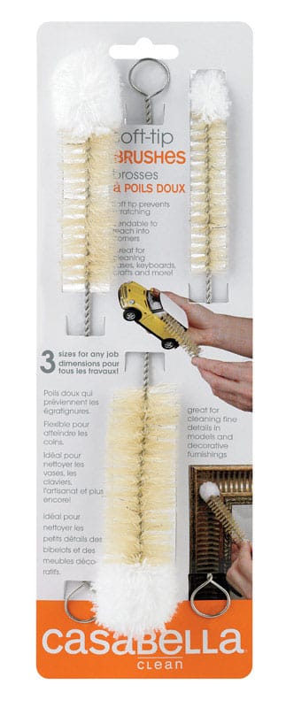 Casabella 8520530 5 in. W Soft Bristle 6 in. Metal Handle Bottle Brush