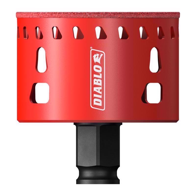 Diablo DHS2500DG 2-1/2 in. Diamond Grit 5.52 in. L X 1/4 in. D Hole Saw
